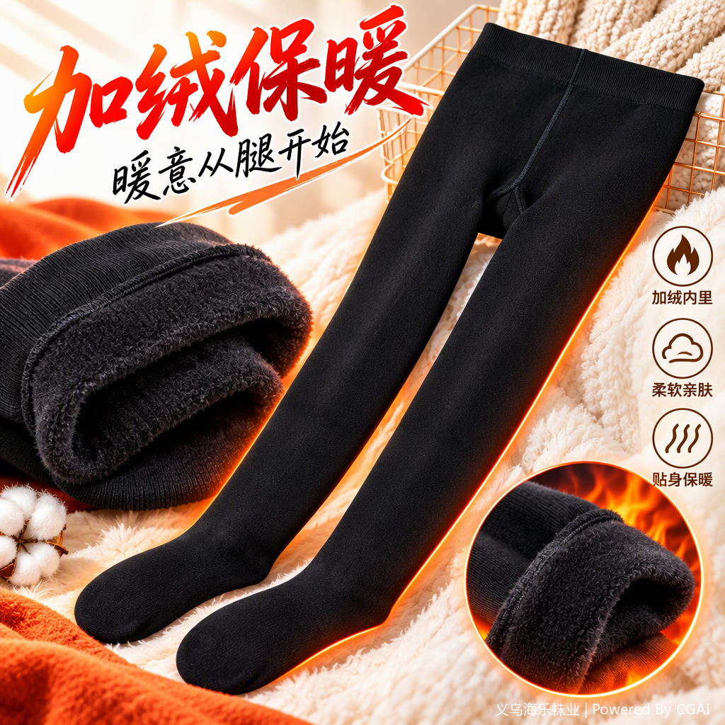 Fashionable, slimming and elastic pantyhose black, versatile for autumn and winter, women's thin and trendy new style Specification image
