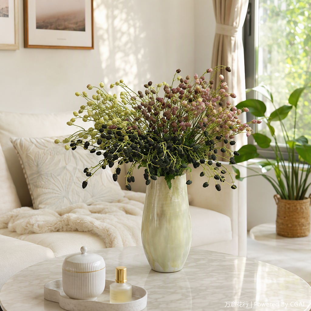 Simulación de decoración para el hogar decoración de flores de plástico decoración de la sala de estar dormitorio hermoso y práctico Application Scenario