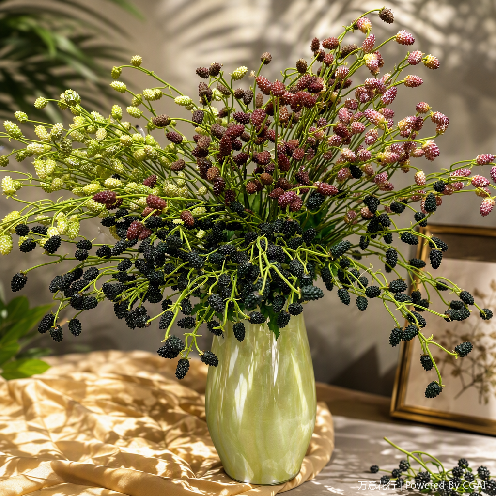 Simulación de decoración para el hogar decoración de flores de plástico decoración de la sala de estar dormitorio hermoso y práctico Specification image