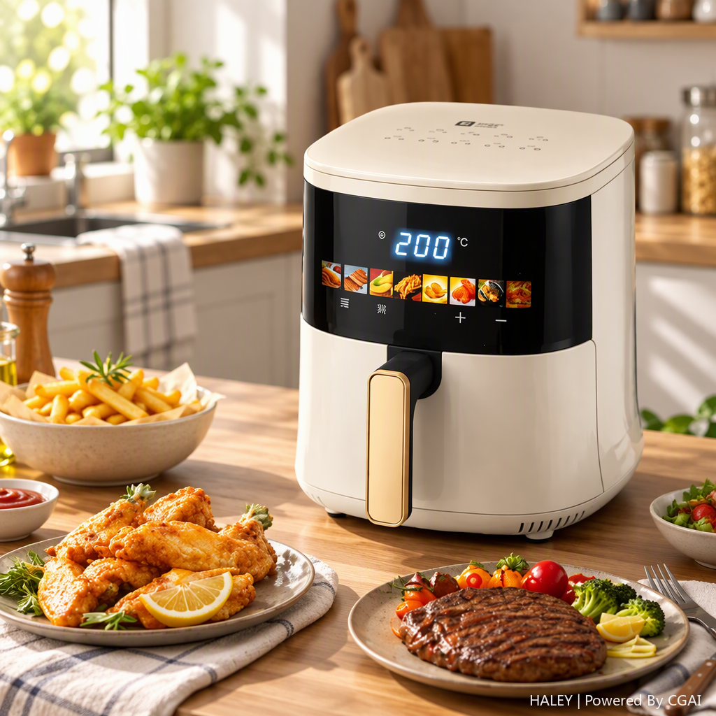 Freidora de aire multifuncional electrodomésticos importados saludable bajo aceite cocina gran capacidad control inteligente de temperatura