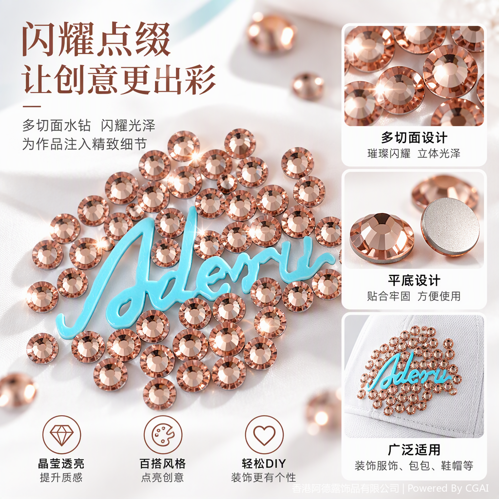 Accesorios de strass brillantes accesorios hechos a mano accesorios materiales accesorios de decoración multicolor accesorios de joyería accesorios suministros Specification image