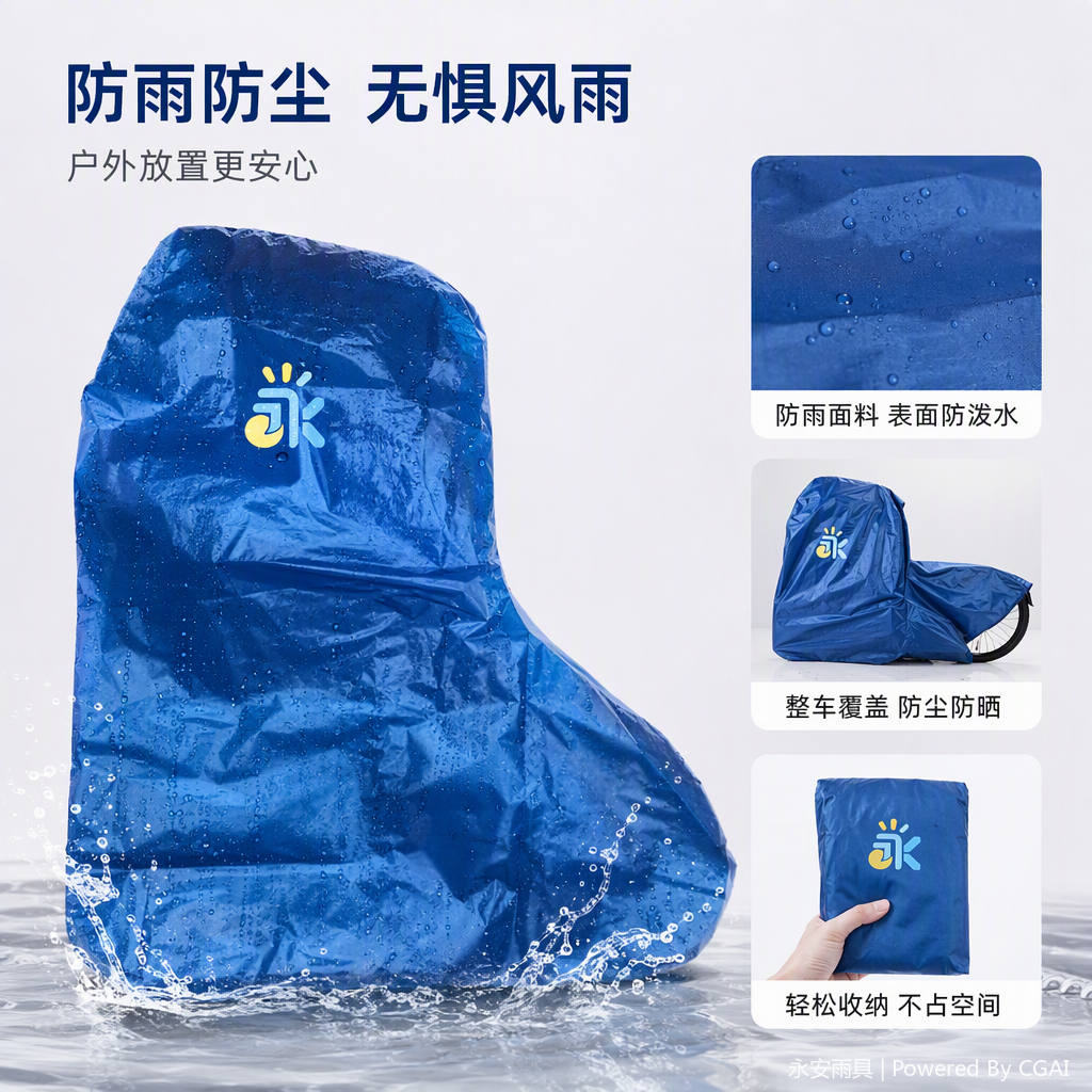 Cubierta de zapatos de lluvia sombra a prueba de viento al aire libre impermeable antideslizante antisuciedad a prueba de polvo multifuncional artículos de lluvia resistentes al desgaste equipo resistente a la lluvia duradero details Picture