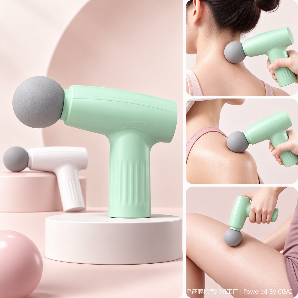 The portable home fascia gun is a health and wellness wonder for deep relaxation, muscle massage and physiotherapy, suitable for multiple scenarios details Picture