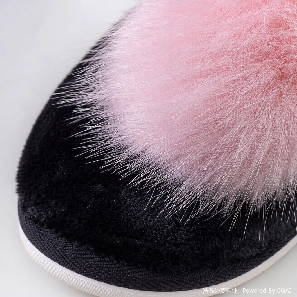 Warm and comfortable cotton slippers for ladies, children's plush slippers, home casual slippers, winter warmth style Specification image