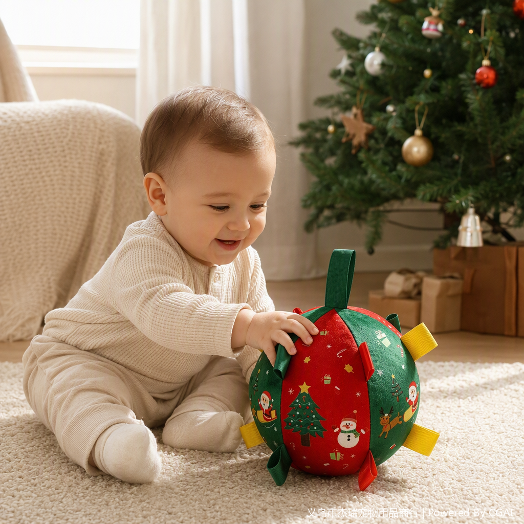 Creative Christmas festival Christmas bell ball pet toys pic 3