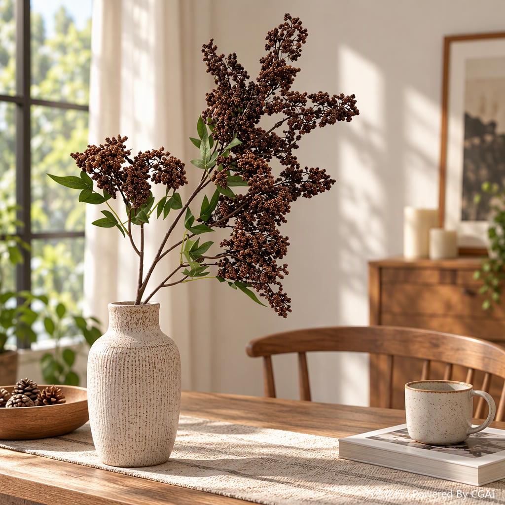 Colorful artificial flower decorations, plastic flowers, home furnishings, interior decoration, beautiful and durable decorative items Application Scenario