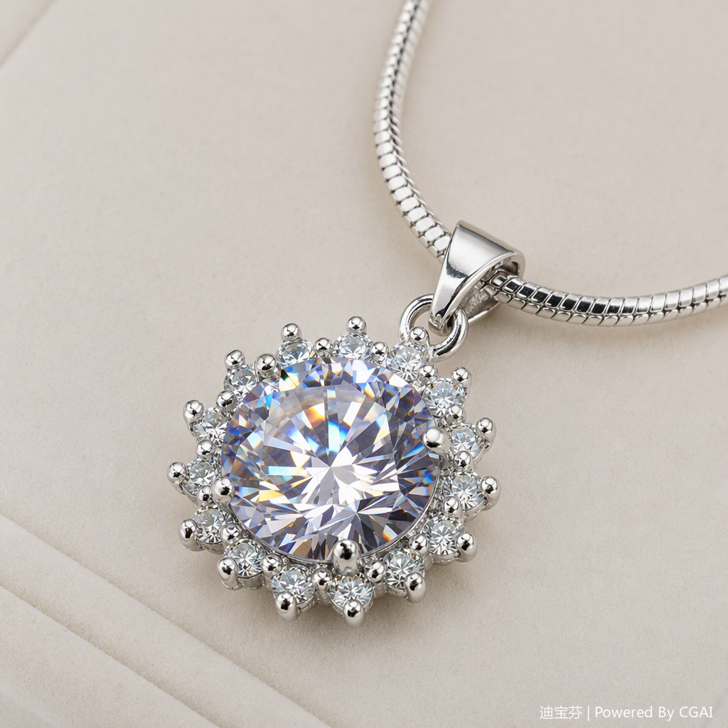 Silver S925 fashionable necklace, snowflake crystal pendant, simple and versatile women's accessory gift Application Scenario