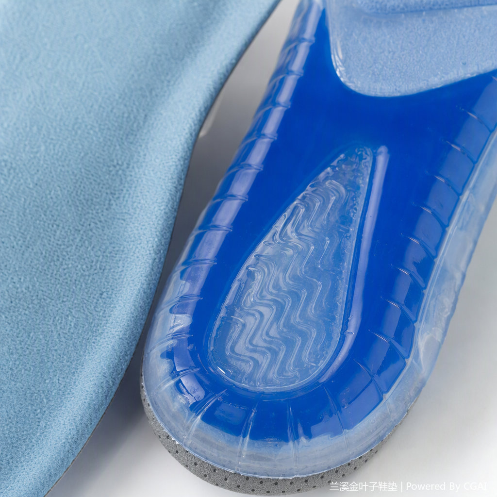Comfortable and breathable sports insoles with blue anti-odor and shock-absorbing soft padding for a comfortable experience Application Scenario