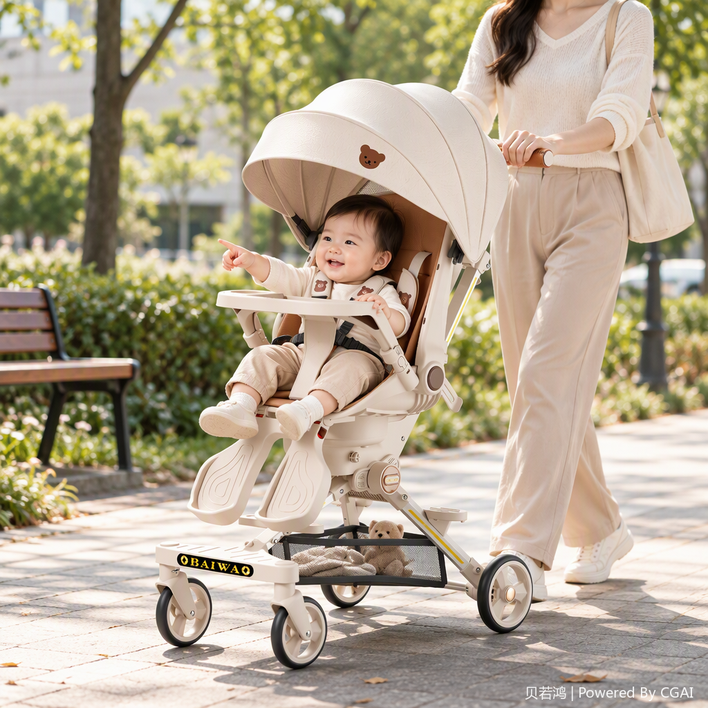 This multi-functional baby stroller is a must-have for walking babies. It is lightweight and portable, suitable for new baby strollers, baby strollers, baby pocket strollers and baby products