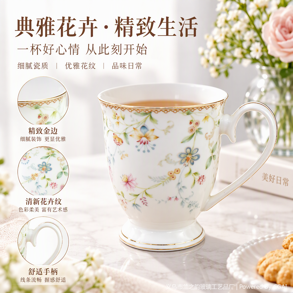 Colorful ceramic cups, daily necessities, household creative coffee and tea cups, simple and heat-resistant student office supplies Application Scenario