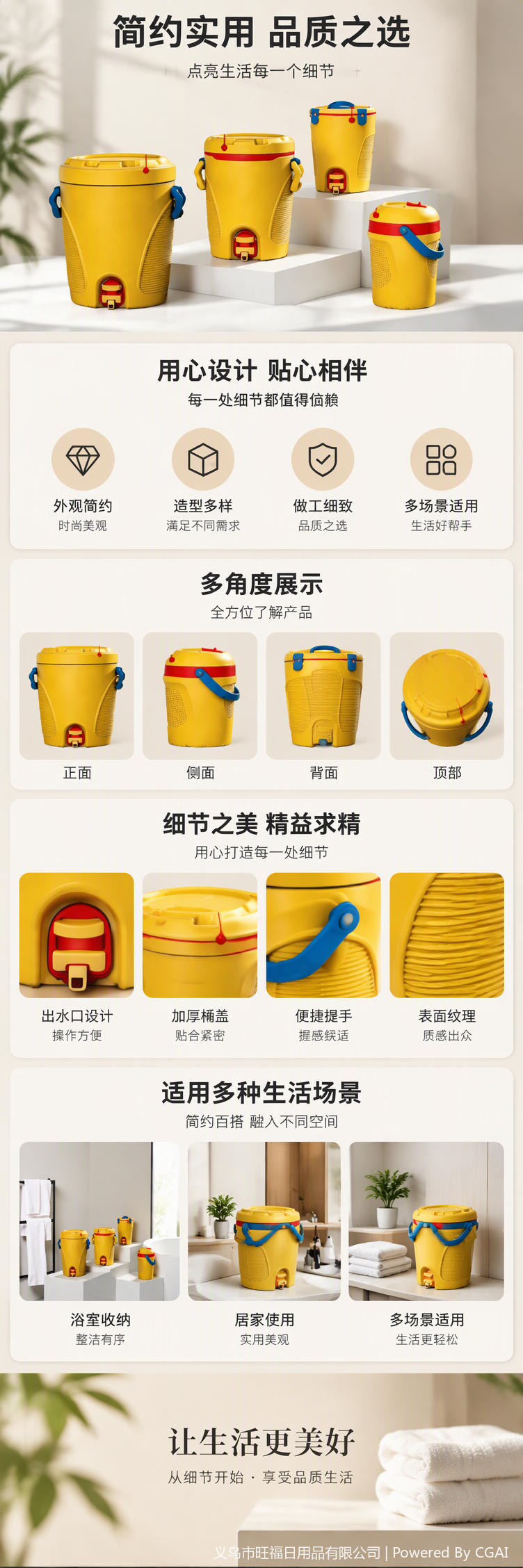 Insulated box, ice bucket, outdoor vehicle-mounted refrigeration storage box with lid, sealed fish bait, food preservation, insulated cold water bucket pic 1