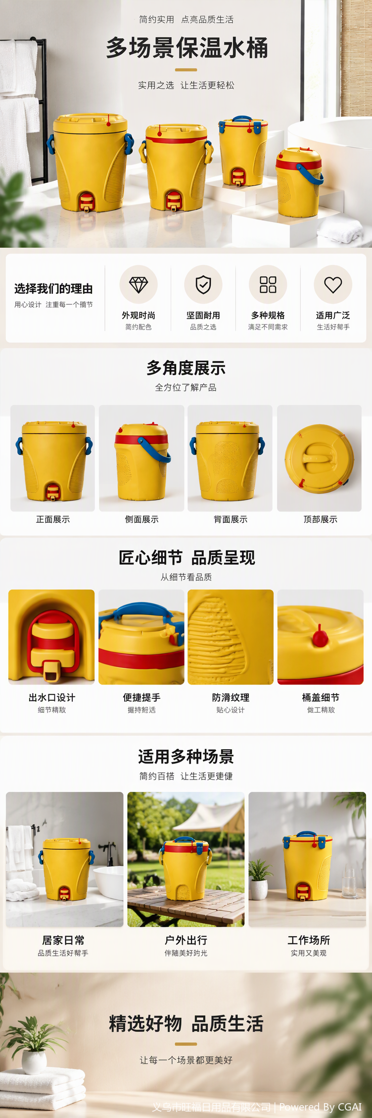 Insulated box, ice bucket, outdoor vehicle-mounted refrigeration storage box with lid, sealed fish bait, food preservation, insulated cold water bucket pic 1