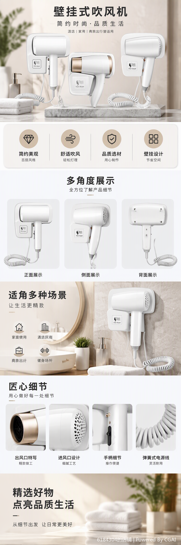 Imported electrical hair dryer, high-power negative ion silent hair care, portable household professional hair care equipment pic 1