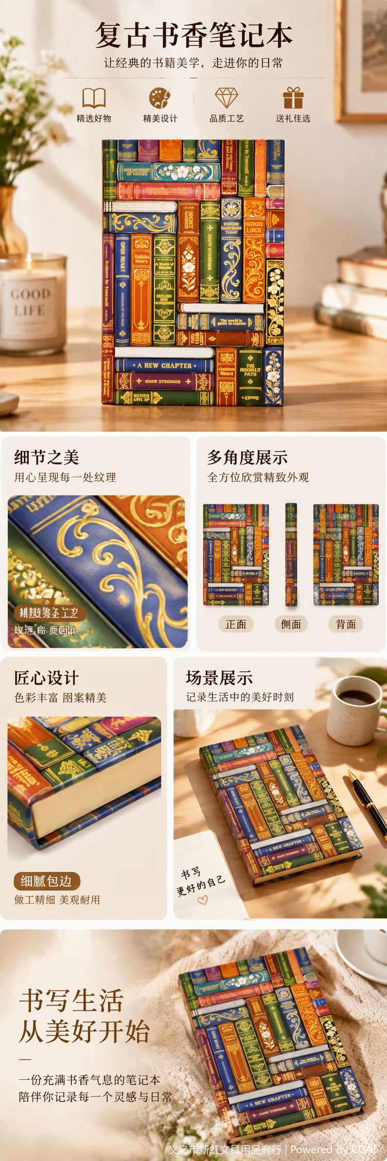مفكرة تصميم من طراز Wisdom Bokshelf تحتوي على مفكرات مدرسية مبتكرة، لوازم مكتبية pic 1