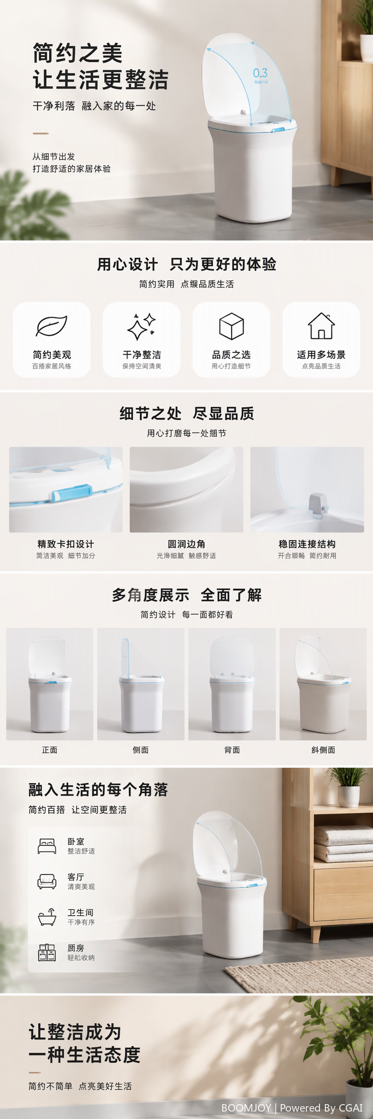 Smart toilet seat cover, household automatic flushing heating seat ring, energy-saving and silent bathroom accessories pic 1