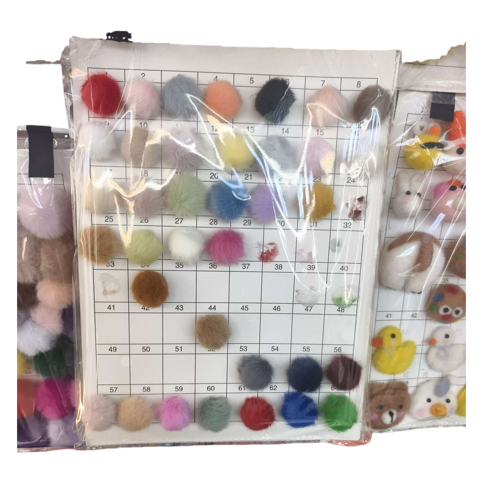 Colorful plush ball sample cards, DIY decorative creativity, free shipping Item Picture