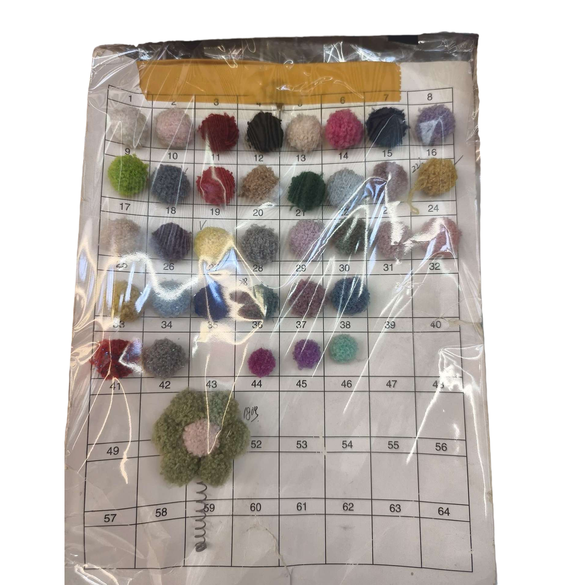 Colorful wool ball sample cards, hand-woven DIY accessories, multi-color mixed color creative decorative items display cards Item Picture
