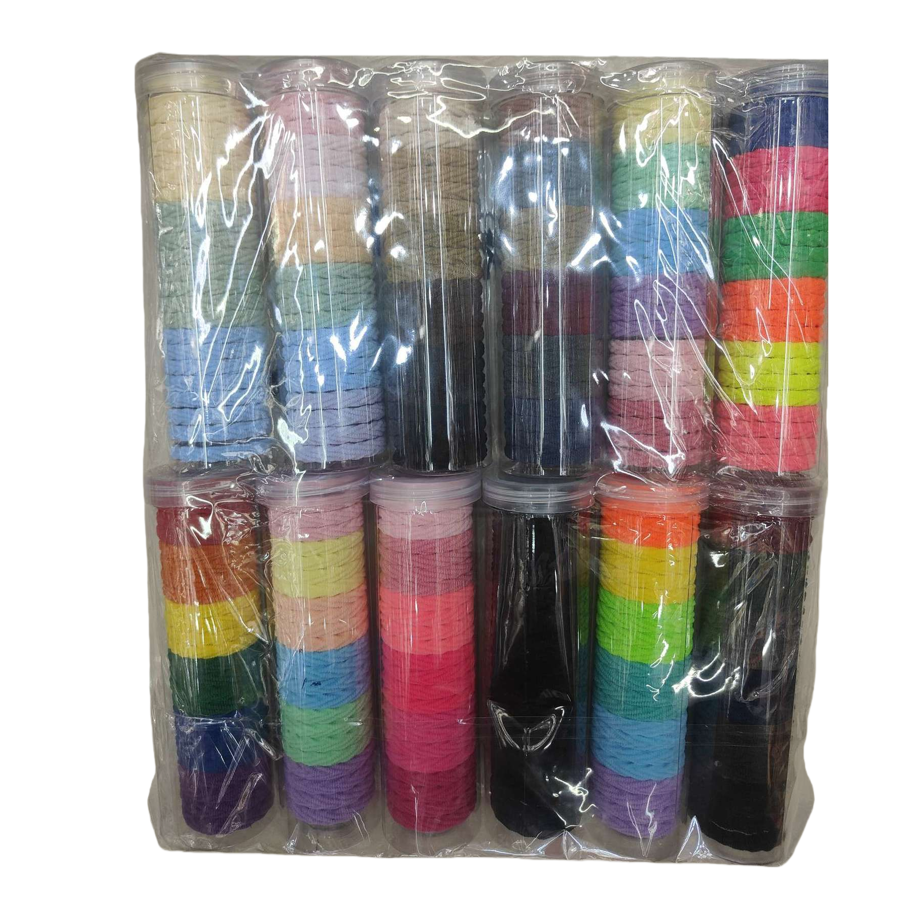 彩色分层棉绳卷透明包装套装多色手工编织DIY材料用品白底实物图