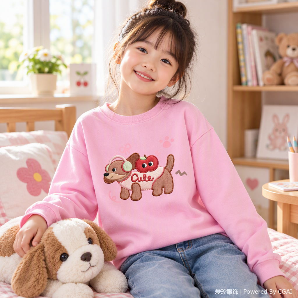 Cartoon printed children's sweatshirt, new autumn and winter baby warm top, casual and versatile children's wear, trendy style of children's sweatshirt Application Scenario
