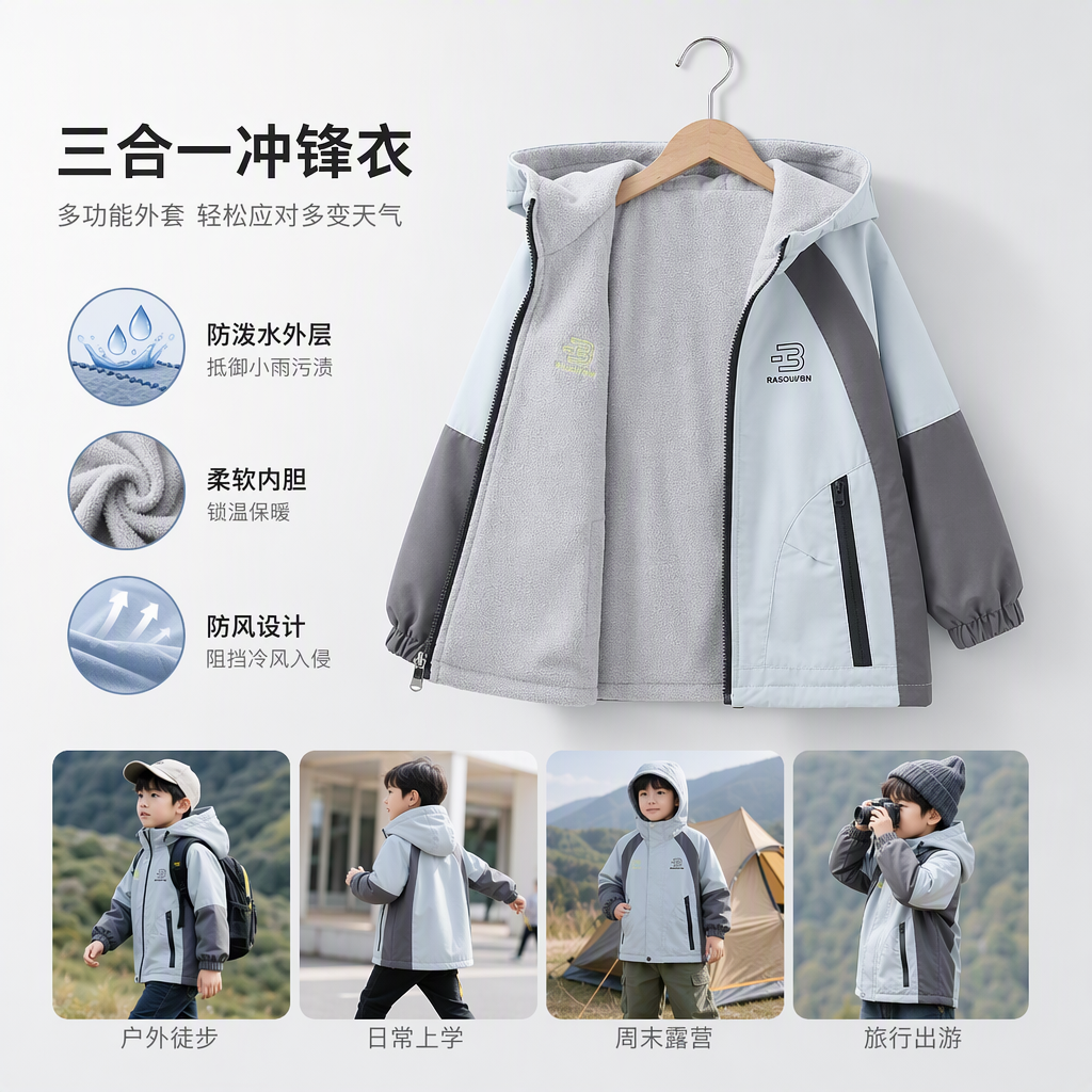 Niños primavera otoño clip de algodón abrigos bebé abrigos casual niños niños niños niños niños niños grandes y medianos deportes abrigos moda Item Picture