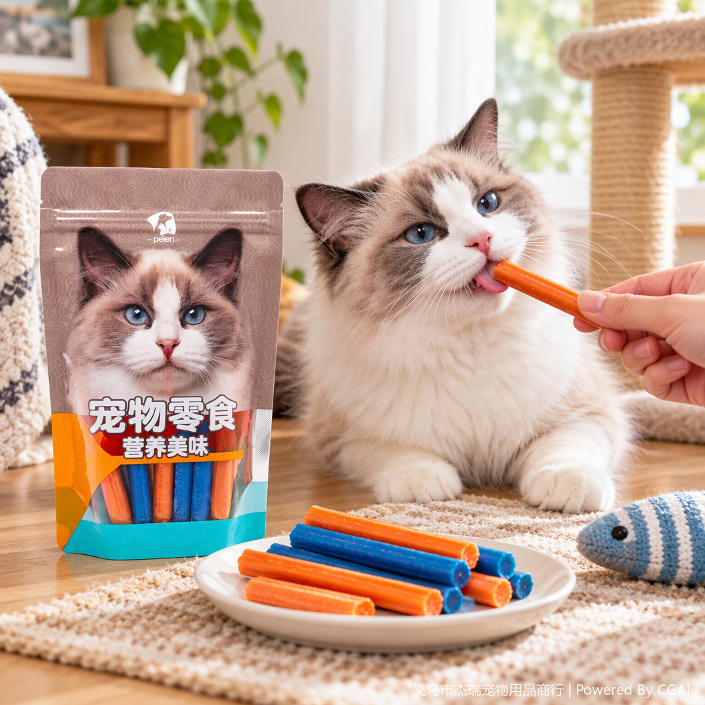 20pcs (bolsa de color), 20pcs/pack (cada palo sobre 15g) pet snack Item Picture