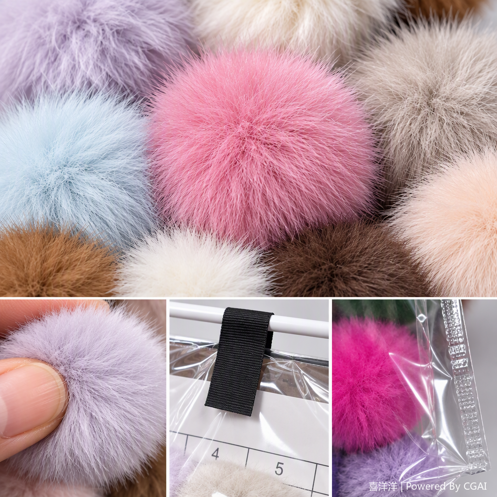Colorido pompones pompones decoraciones hechas a mano accesorios para colgar telas para el hogar soft moe cute holiday dress up Application Scenario