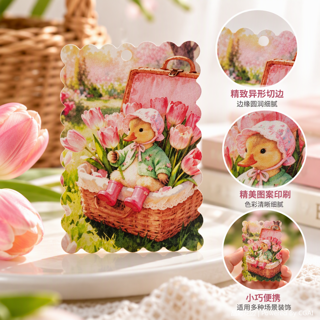 Color rosa tulipanes flores en el mar sombreros patito ratán cesta decorativa tarjetas decoración cálida creatividad objetos de decoración para el hogar