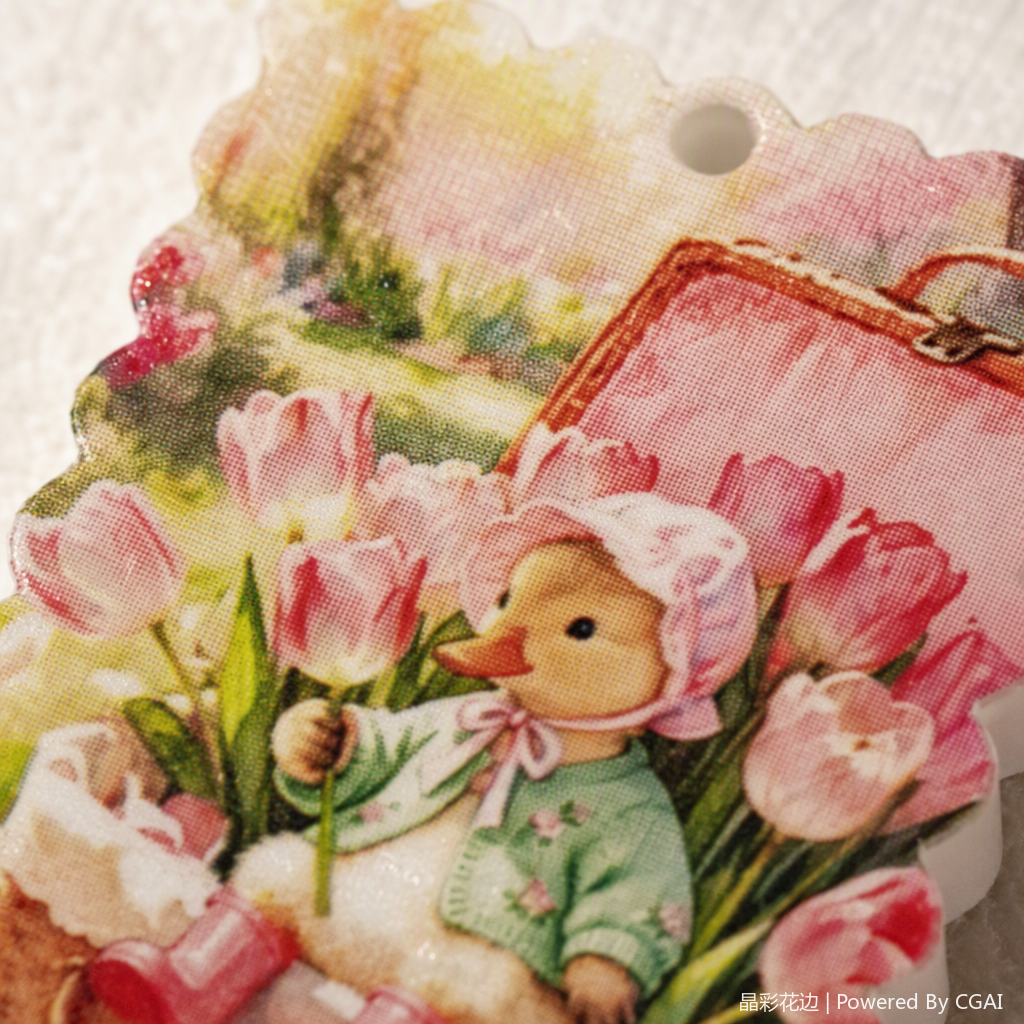 Color rosa tulipanes flores en el mar sombreros patito ratán cesta decorativa tarjetas decoración cálida creatividad objetos de decoración para el hogar Application Scenario