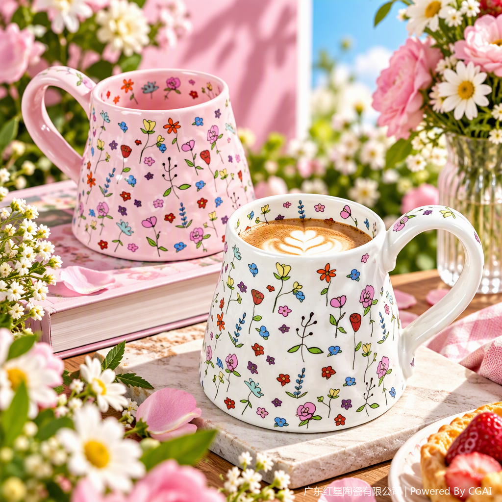كأس الخزف الخلاق عبارة عن كؤوس عصرية بسيطة Item Picture