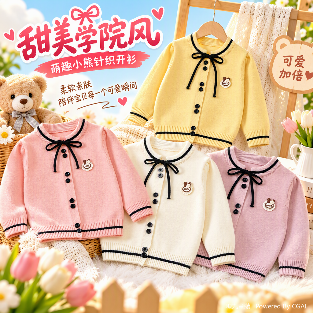 Niños otoño invierno jersey bebé cálido top niños versión coreana casual versátil suéter de punto para niños chicos y niñas Item Picture