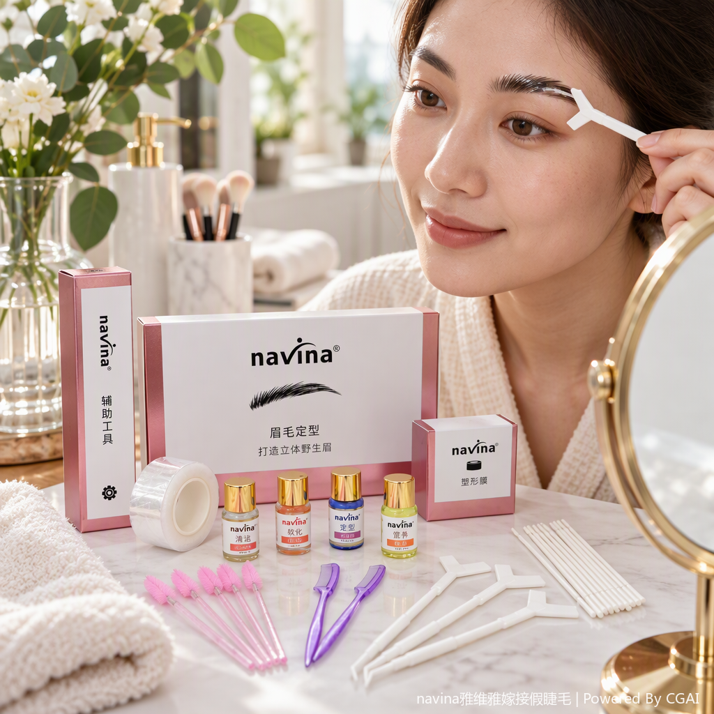 Professional multi-functional eyebrow shape template shaping card, eyebrow shaping magic tool, natural makeup and beauty tool set Specification image