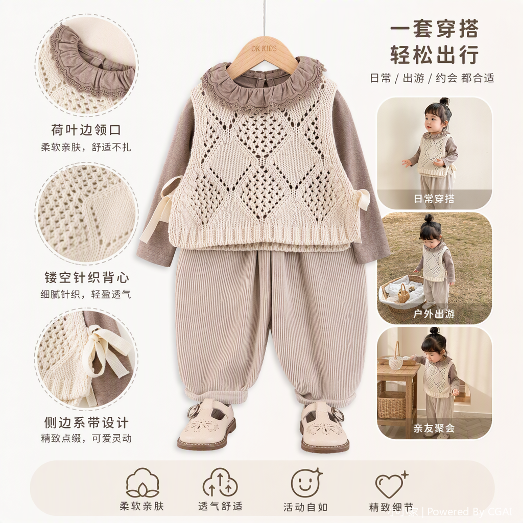 Lindo dibujo animado estampado niños casual traje primavera verano nuevo bebé bebé de dos piezas traje deportivo estilo de tendencia