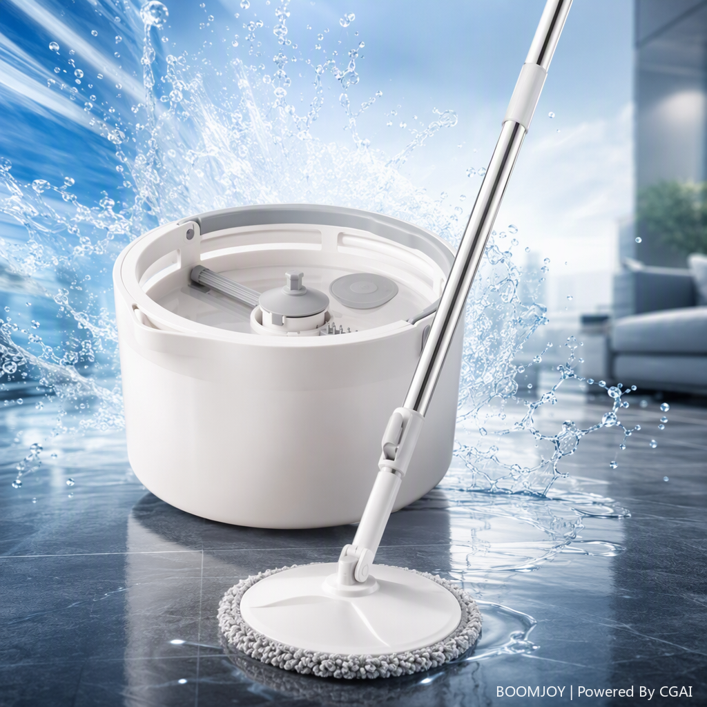 This multi-functional rotating mop set comes with a bucket for household floor cleaning. It is a hand-pressed rotating mop that is convenient and practical for cleaning Specification image
