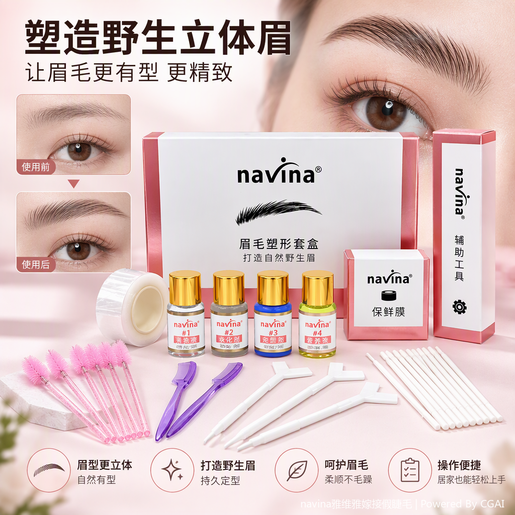 Professional multi-functional eyebrow shape design card, eyebrow shaping tool, beauty shaping auxiliary products, beauty care and makeup accessories Specification image