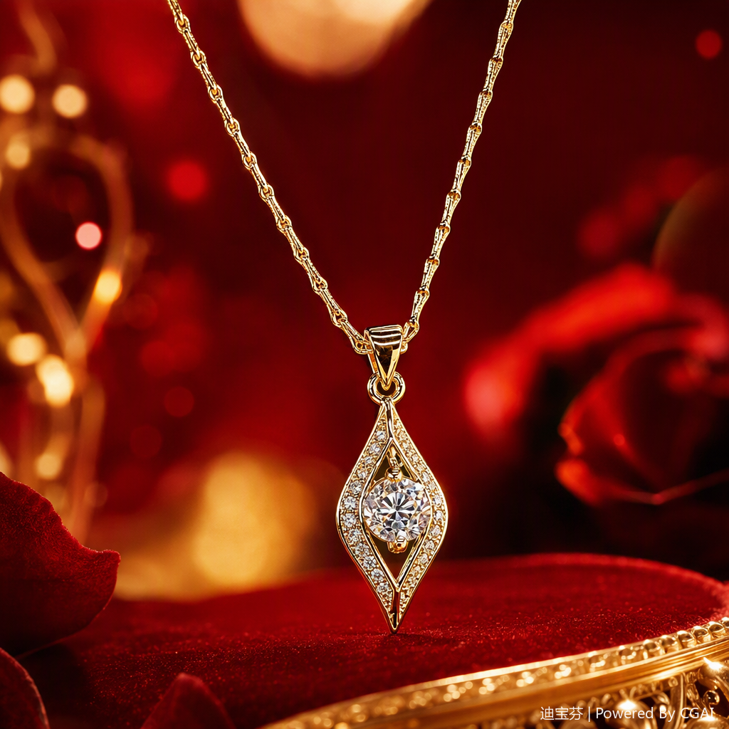 قلادة ذهبية من أزياء مع قلادة محسّنة تبلغ 100 100 هدية من النساء Specification image