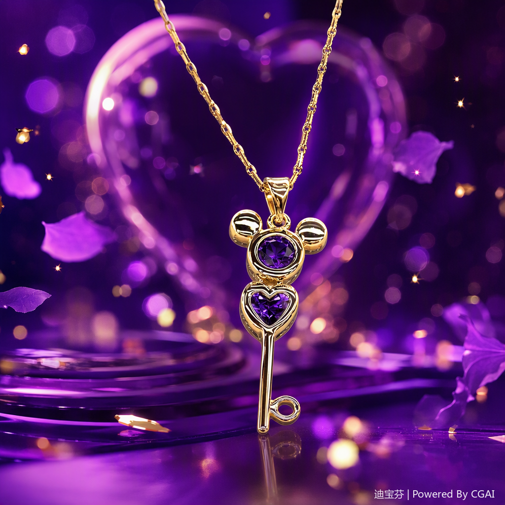 The golden key-shaped pendant necklace is fashionable, simple and versatile. It is a perfect accessory gift for girls, students and couples Specification image