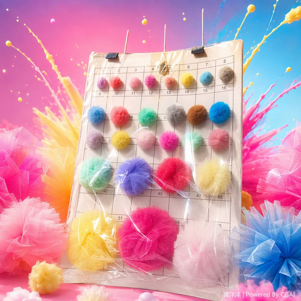 Colorful plush ball sample color card, multi-color, customizable DIY decorative accessories, soft plush toy material Specification image