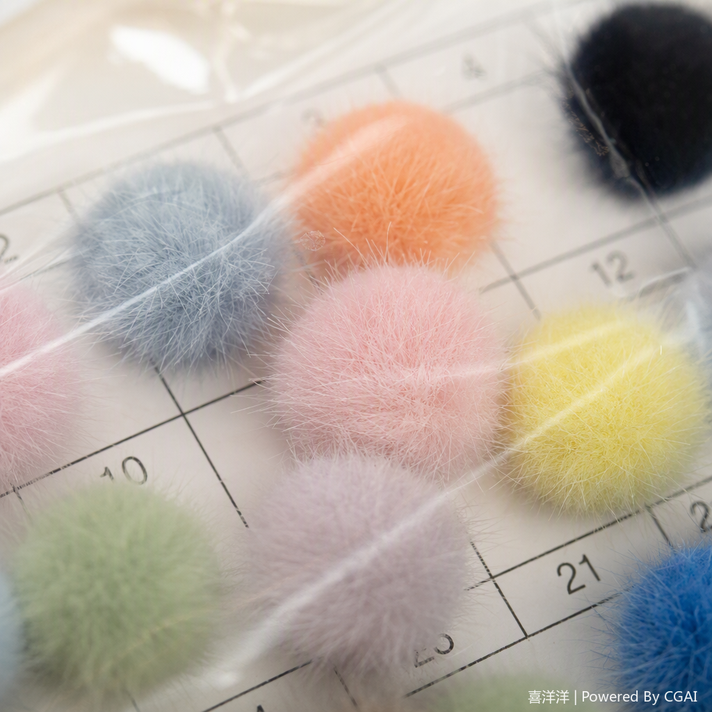 Colorful plush ball sample cards, DIY decorative creativity, free shipping Application Scenario