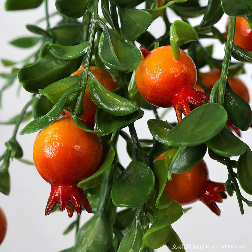 Artificial pomegranate branches, artificial fruits, decorative branches, home ornaments, handicrafts, indoor green plants, decorative materials Application Scenario
