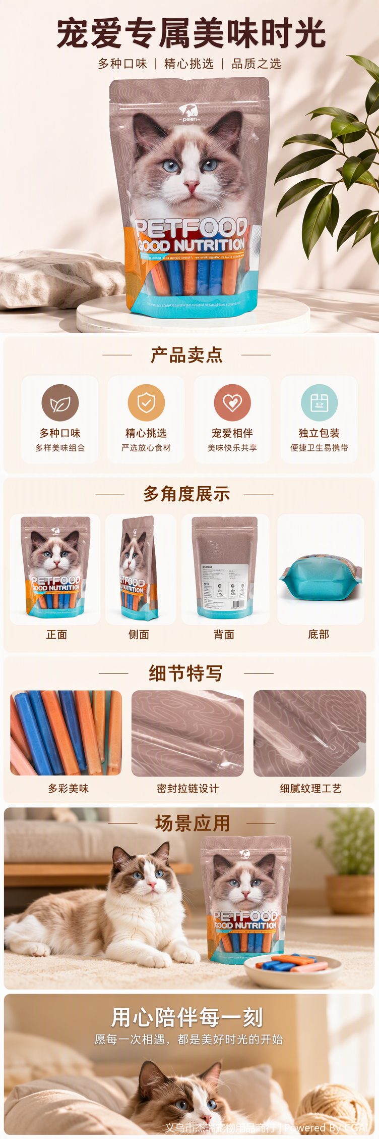 20pcs (bolsa de color), 20pcs/pack (cada palo sobre 15g) pet snack pic 1
