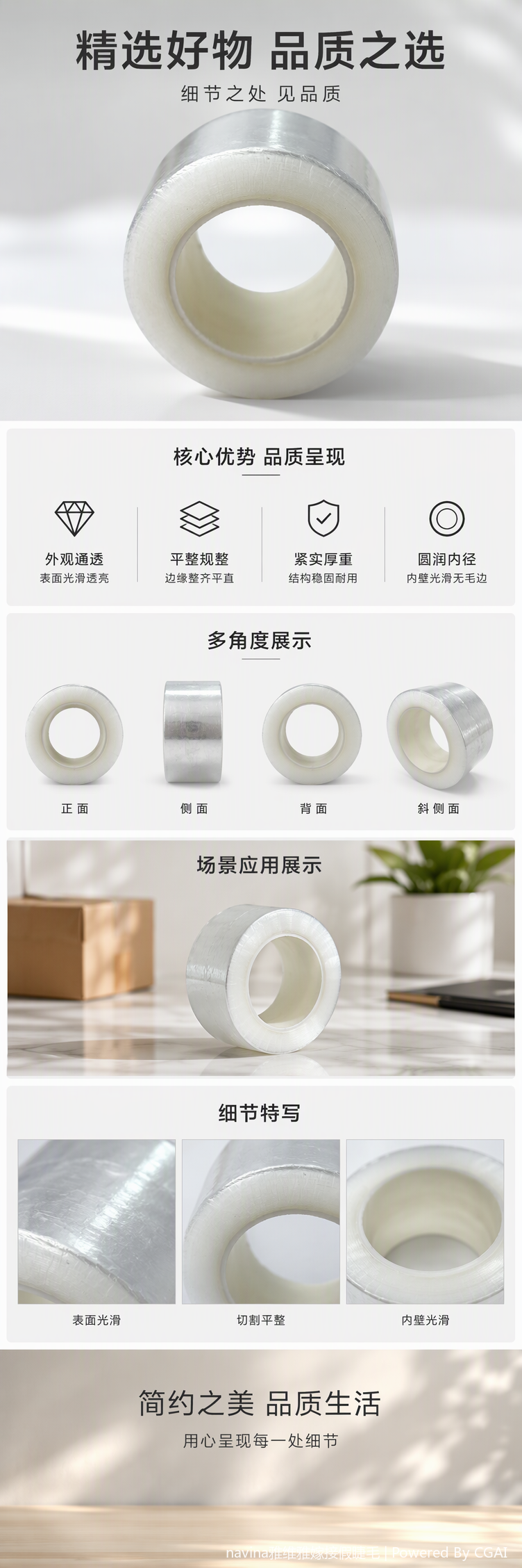 高强度封装打包胶带物流包装专用封箱胶带耐拉伸耐撕裂加厚胶带详情1