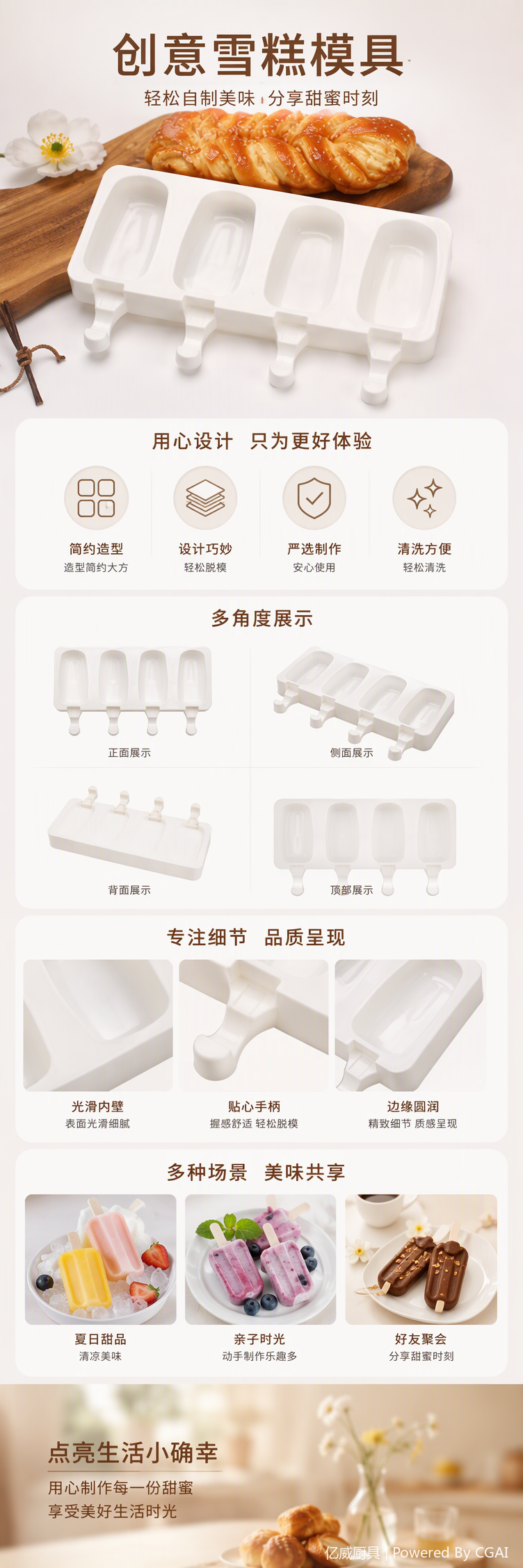Multi-functional silicone cake molds, baking tools, baking utensils, high-temperature resistant and non-stick cake molds, household baking accessories pic 1