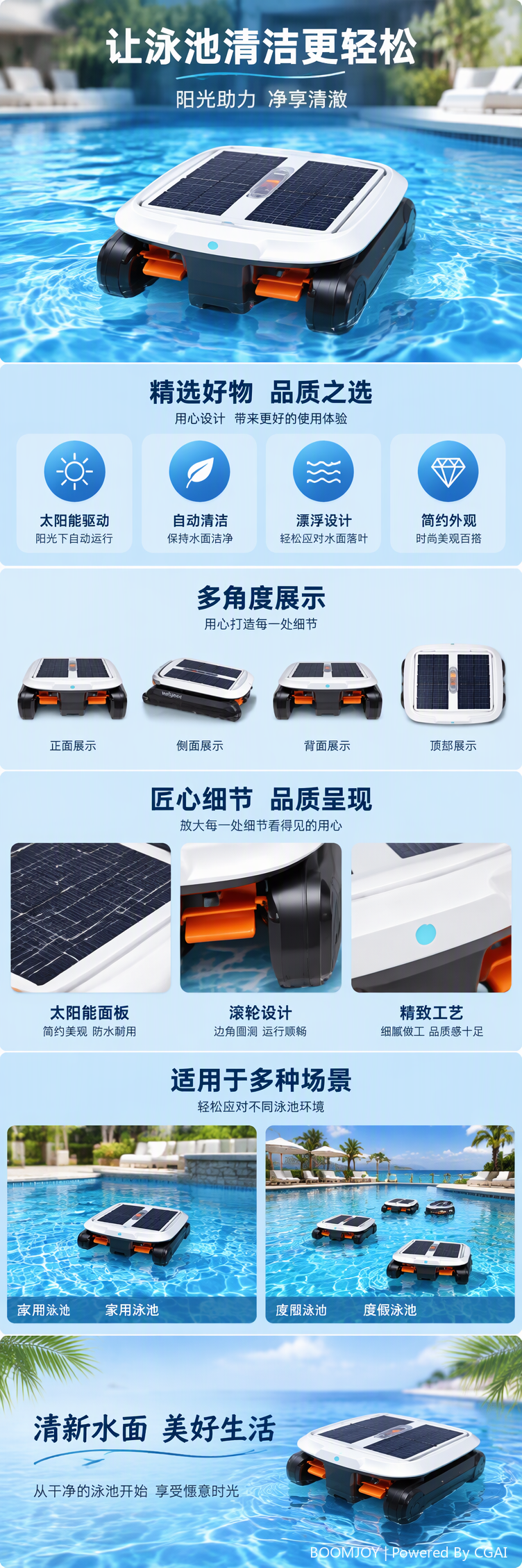 Smart Pool Cleaning Robot——KLE026 pic 2