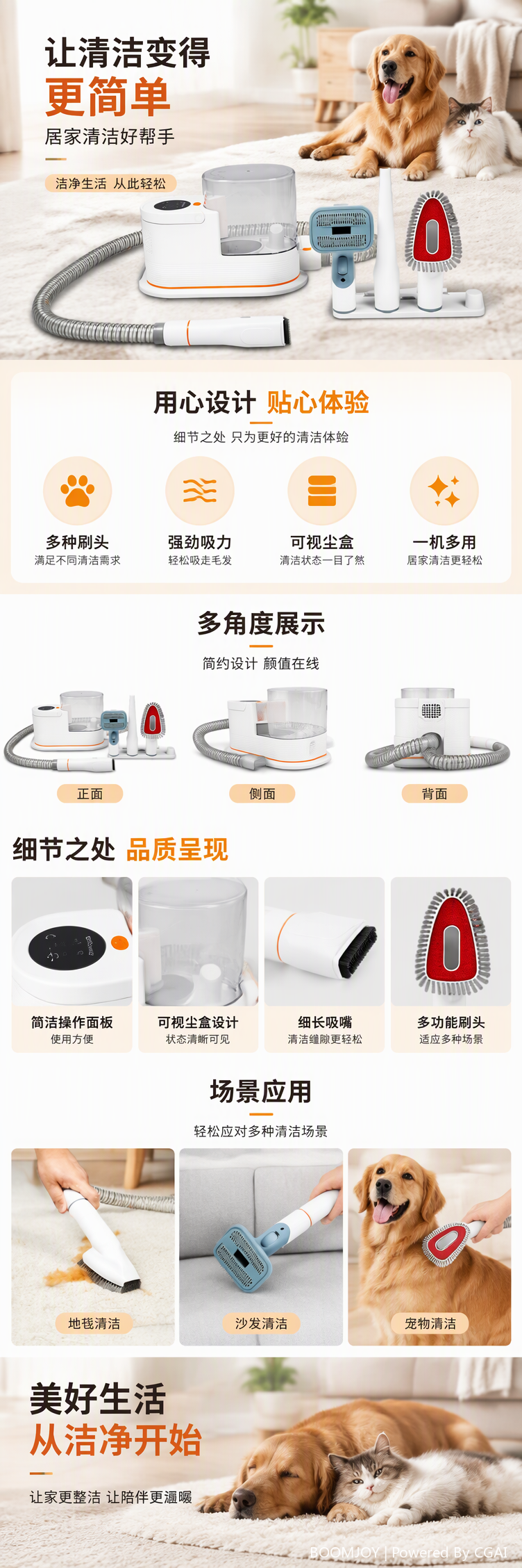 Pet Grooming Vacuum Cleaner—KLE019 pic 3