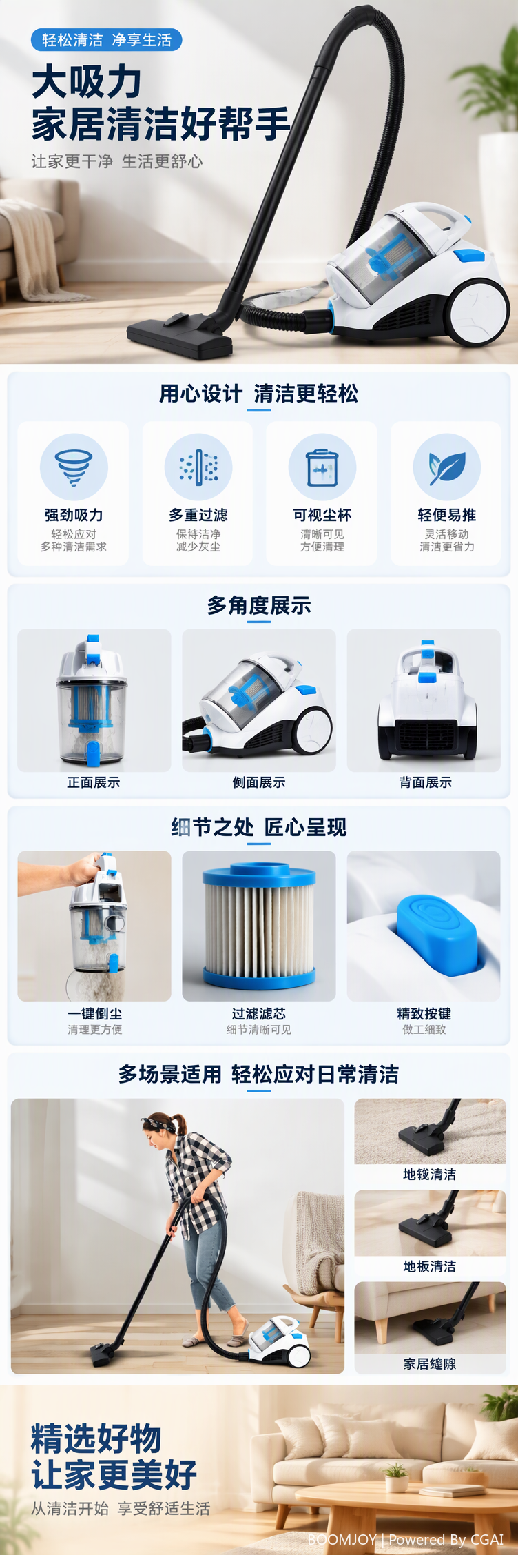 nsions: 47*61*68.5cm Horizontal Vacuum cleaner——KLE030-1 pic 2