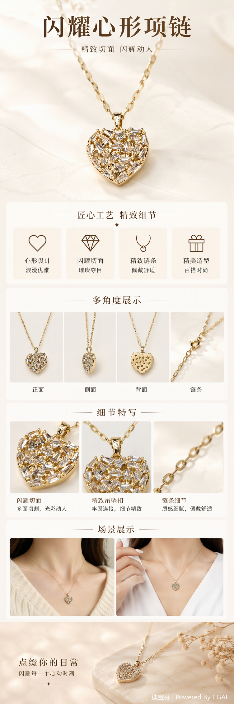 Cadena de oro corazón lleno de diamantes colgante collar moda versátil mujer accesorios regalo para novia pic 1