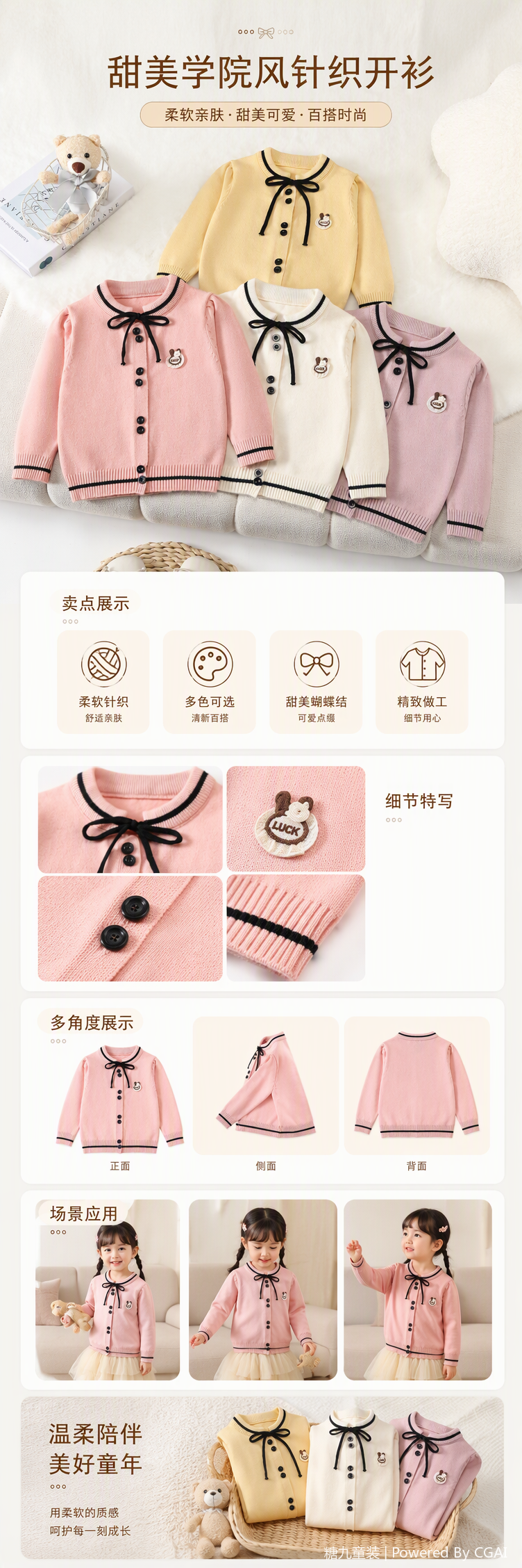 Niños otoño invierno jersey bebé cálido top niños versión coreana casual versátil suéter de punto para niños chicos y niñas pic 1
