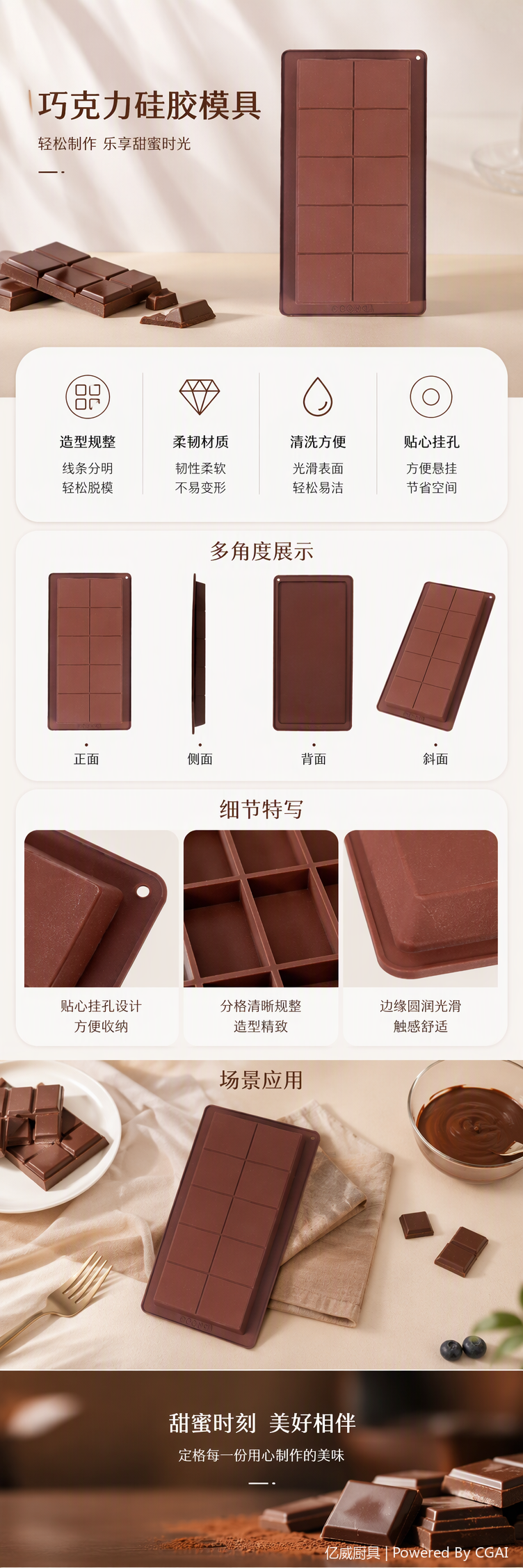 A variety of creative chocolate molds, baking tools and kitchenware for baking pic 1