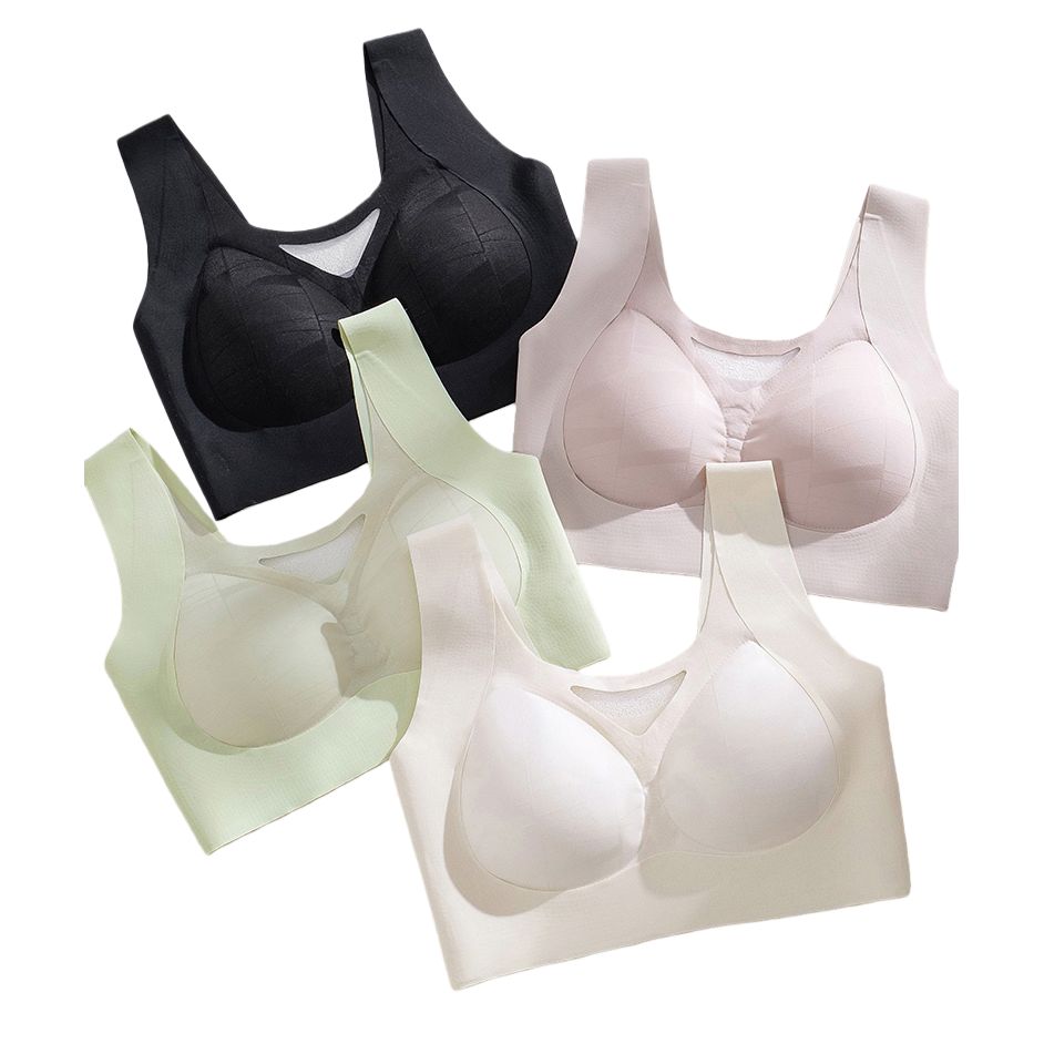 Cómodo y transpirable cuatro colores sin argolas ropa interior deportiva estiramiento cómodo sujetador deportivo para mujeres ligero y transpirable estilo conveniente para el grupo mostrar Application Scenario