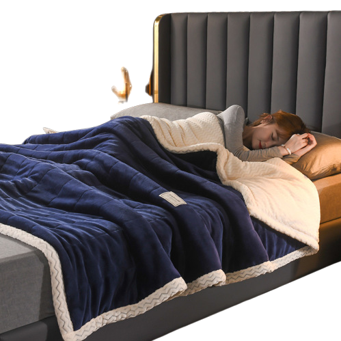 Manta de lana suave cálida cubierta de hogar manta de felpa de invierno manta de cama cálida cubierta de sábanas modelo grueso multicolor opcional Item Picture